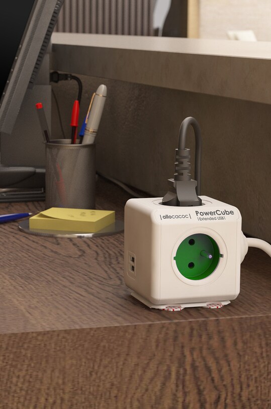 PowerCube Splitter modular PowerCube Extended USB 1,5 2402GN/FREUPC verde