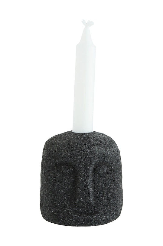 Madam Stoltz Διακοσμητικό κηροπήγιο E1896.L50C4 μαύρο AA00