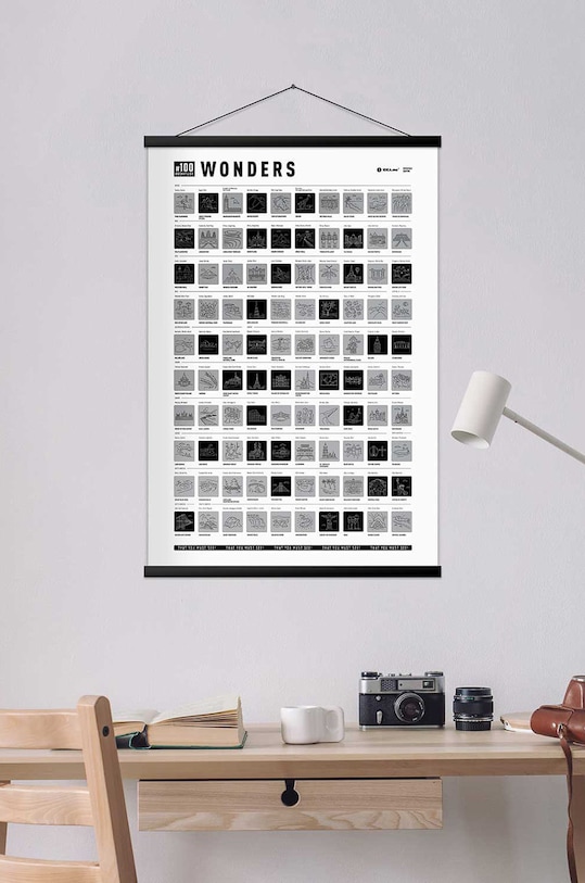 1DEA.me plakat zdrapka #100 BUCKETLIST Wonders Edition 100W