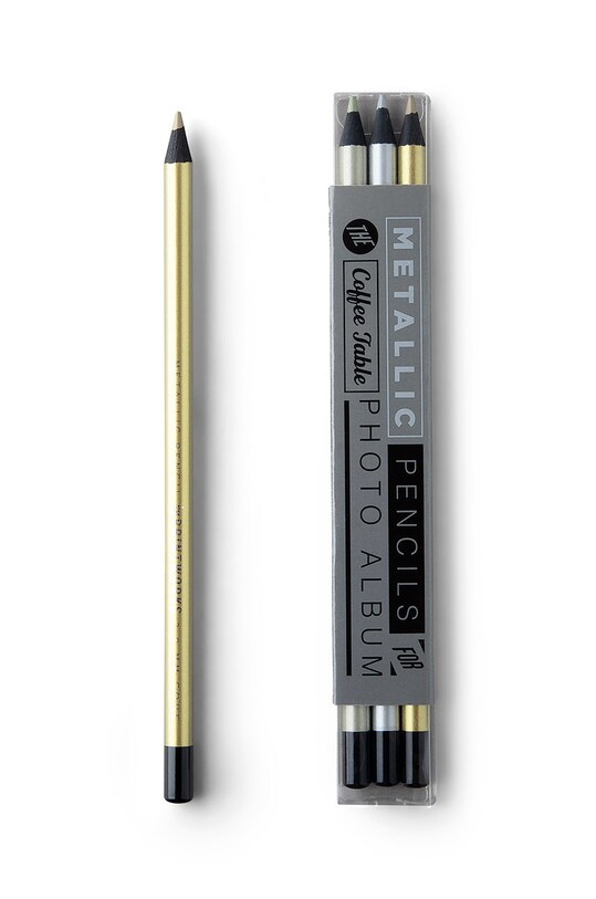 Printworks zestaw metalicznych ołówków do podpisywania zdjęć (3-pack) szary PW00360