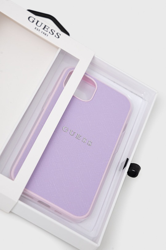 Akcesoria Guess etui na telefon iPhone 13 GUHCP13MPSASBPU fioletowy