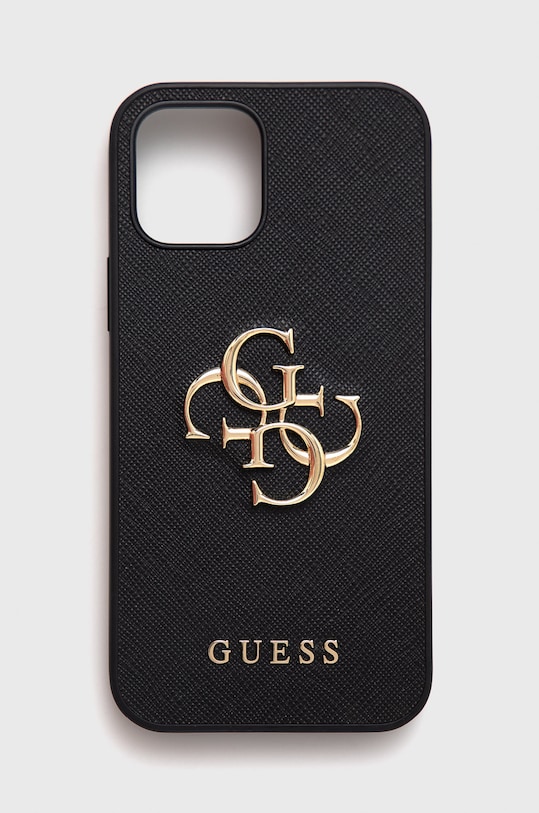Guess telefon tok Iphone 12/12 Pro 6,1 telefonhoz fekete GUHCP12MSA4GGBK