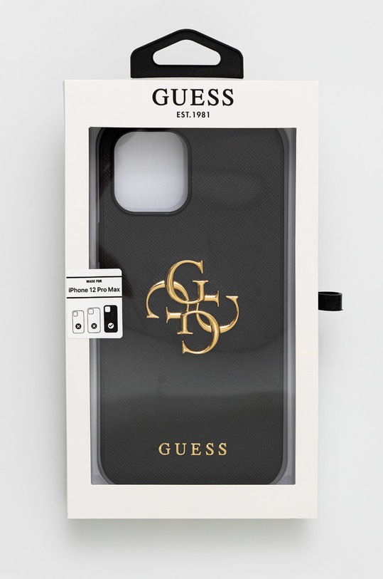 Doplňky Obal na telefon Guess Iphone 12 Pro Max 6,7 GUHCP12LSA4GGBK černá