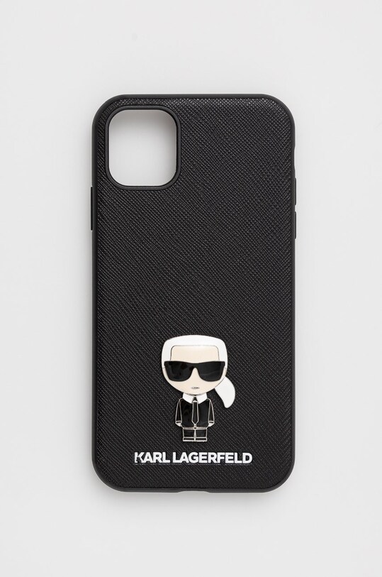 Obal na telefon Karl Lagerfeld Iphone 11 6,1'' /xr na mobil černá KLHCN61IKFBMBK