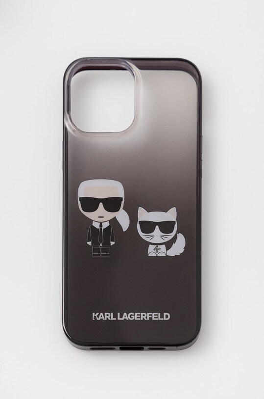 Obal na telefon Karl Lagerfeld Iphone 13 Pro Max 6,7'' na mobil černá KLHCP13XTGKCK
