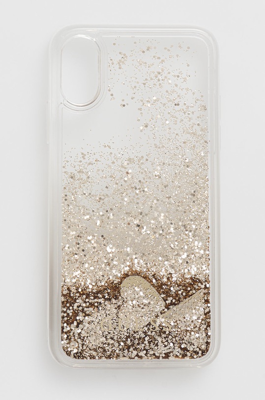 Obal na telefon Guess Iphone X/xs na mobil zlatá GUOHCPXGLHFLGO