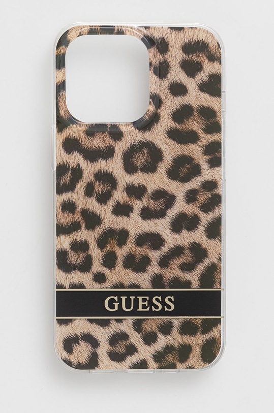 Puzdro na mobil Guess Iphone 13 Pro / 13 6,1'' na mobil hnedá GUHCP13LHSLEOW