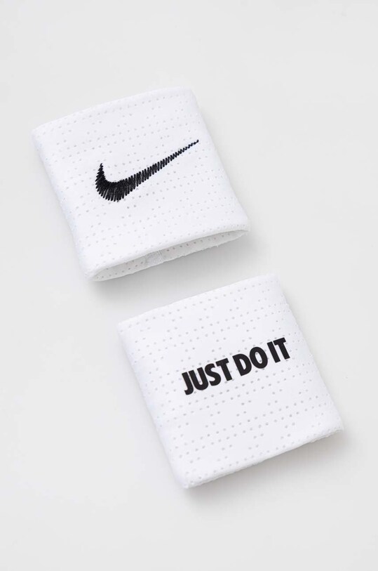 Nike opaski na nadgarstek 2-pack biały N.100.3468.101
