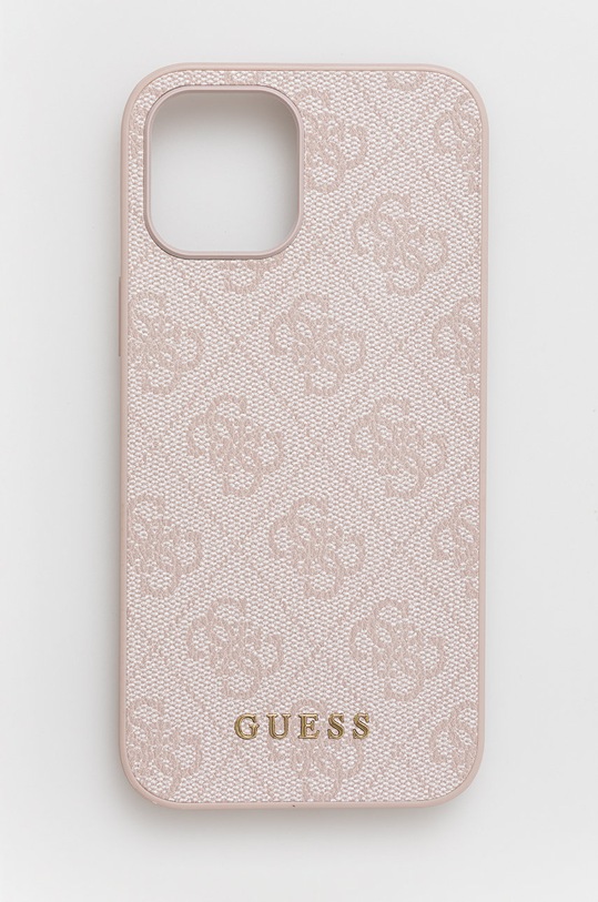 Guess etui na telefon iPhone 12 Pro Max 6,7'' na telefon różowy GUHCP12LG4GFPI
