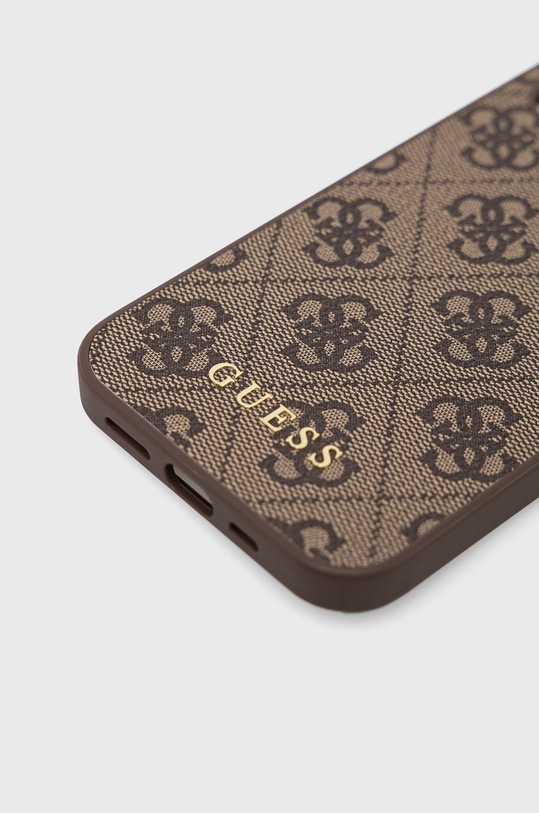 Guess etui na telefon iPhone 12 / 12 Pro 6,1'' GUHCP12MG4GFBR brązowy AA00