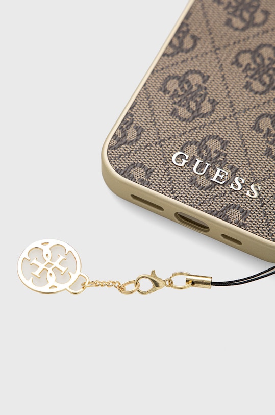 Guess etui na telefon iPhone 13 Pro / 13 6,1" GUHCP13LGF4GBR brązowy AA00