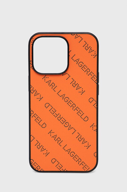 Karl Lagerfeld etui na telefon iPhone 13 Pro / 13 6,1" na telefon pomarańczowy KLHCP13LPTLO