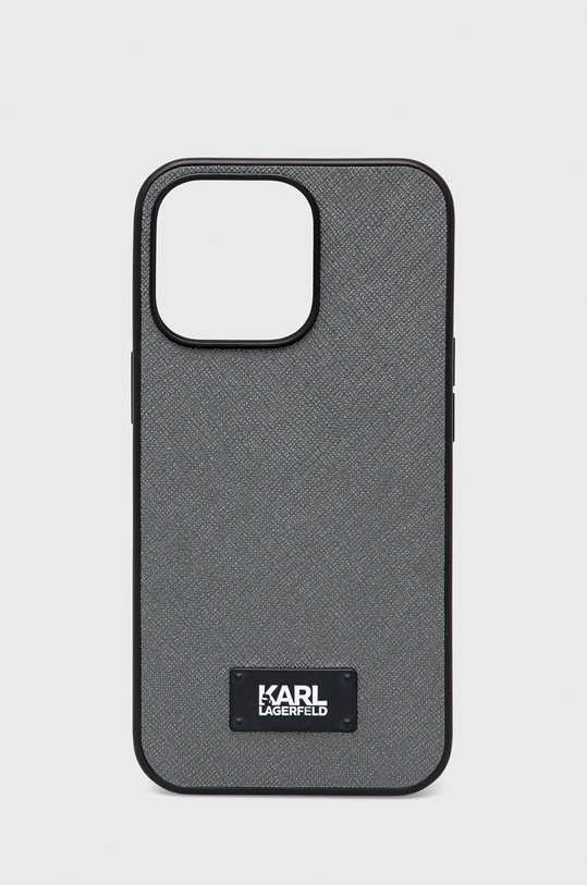 Karl Lagerfeld etui na telefon iPhone 13 Pro / 13 6,1" na telefon srebrny KLHCP13LSFMP2DG