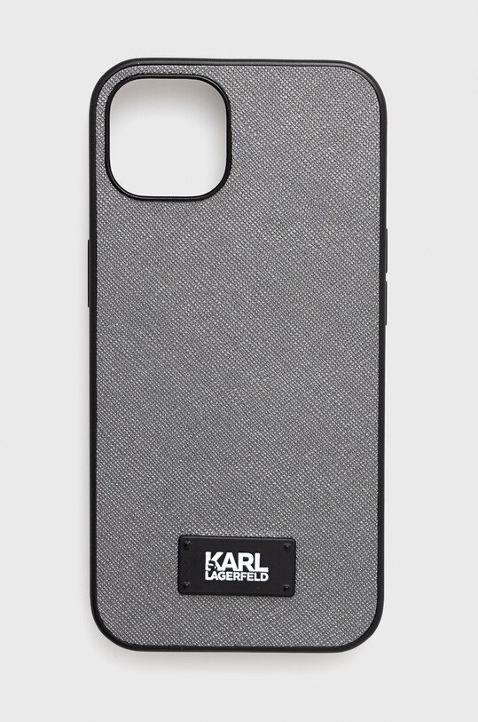 Karl Lagerfeld etui na telefon iPhone 13 6,1'' na telefon srebrny KLHCP13MSFMP2DG