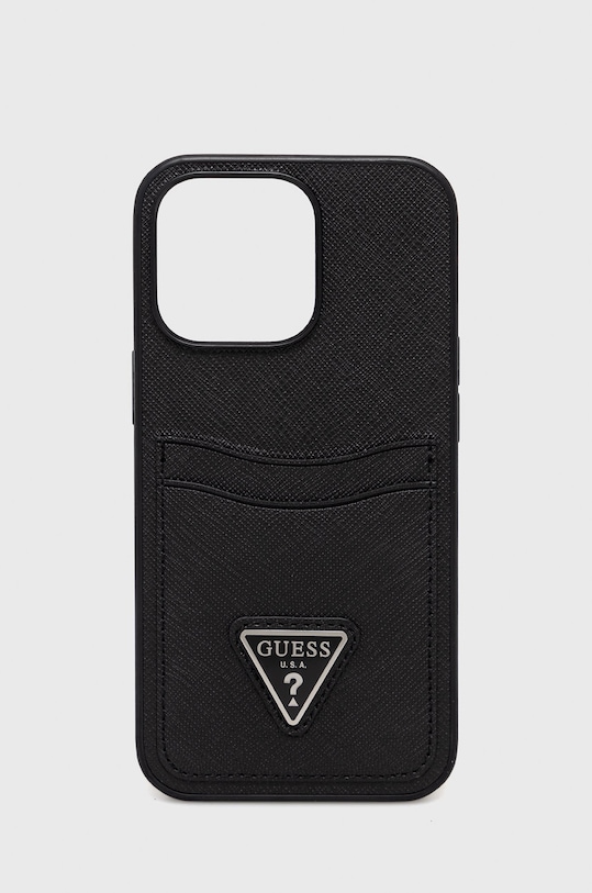 Guess etui na telefon iPhone 13 Pro / 13 6,1'' na telefon czarny GUHCP13LPSATPK