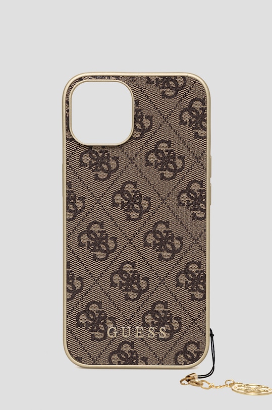 Guess etui na telefon iPhone 14 6,1" na telefon brązowy GUHCP14SGF4GBR