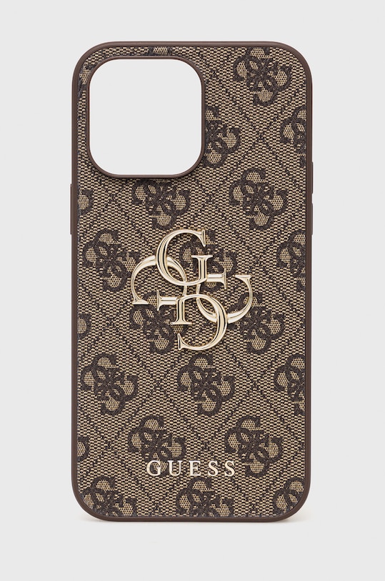 Guess etui na telefon iPhone 14 Pro Max 6,7" na telefon brązowy GUHCP14X4GMGBR