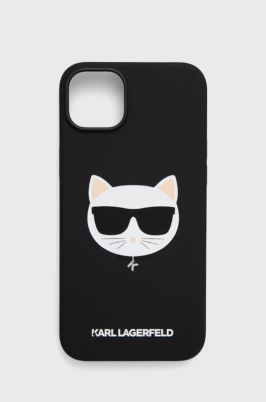 Obal na telefon Karl Lagerfeld Iphone 14 Plus 6,7" na mobil černá KLHMP14MSLCHBK