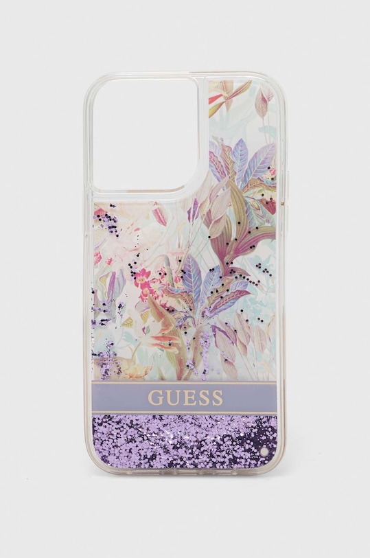 Guess etui na telefon iPhone 14 Pro Max 6,7" na telefon fioletowy GUHCP14XLFLSU