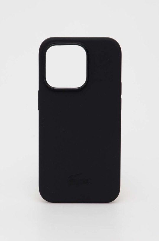 Lacoste husă de călătorie iPhone 14 Pro 6,1'' pentru telefon negru LCHCP14LSK