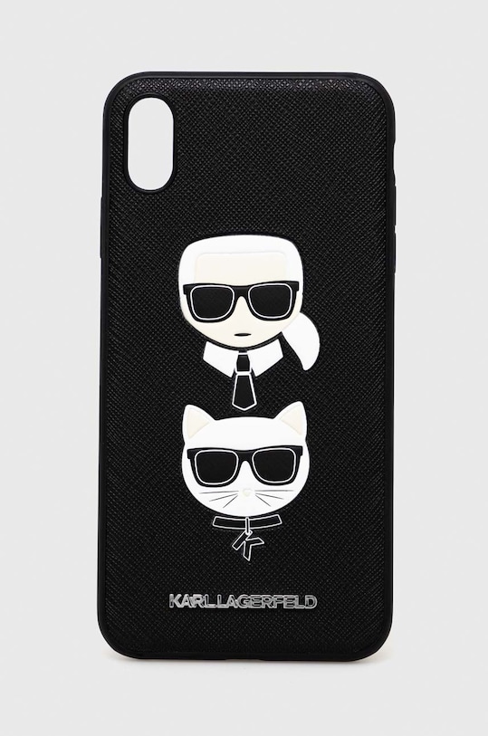 Karl Lagerfeld etui na telefon iPhone XS Max na telefon czarny KLHCI65SAKICKCBK