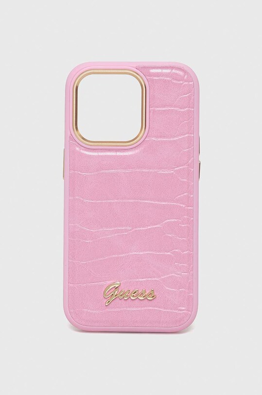 Guess etui na telefon iPhone 14 Pro 6,1'' na telefon różowy GUHCP14LHGCRHP