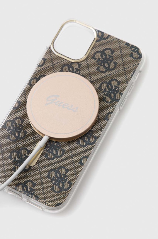 Θήκη τηλεφώνου και φορτιστής Guess iPhone 11 6,1'' GUBPN61H4EACSW καφέ AA00