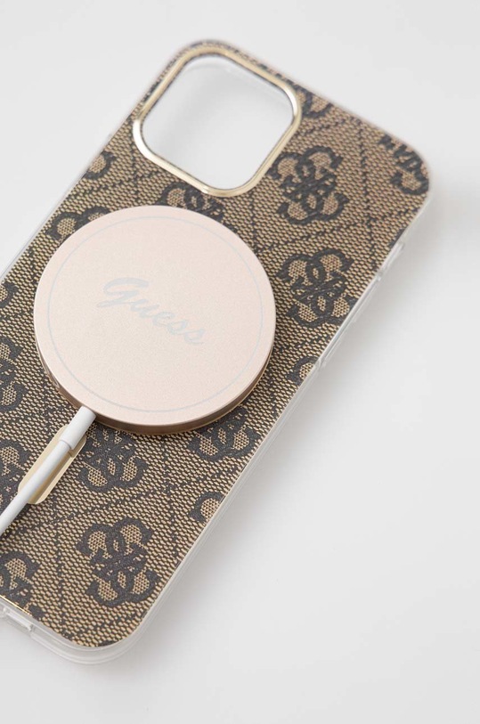 Guess etui na telefon i ładowarka iPhone 12/12 Pro GUBPP12MH4EACSW brązowy AA00