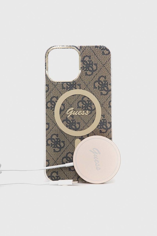 Kiegészítők Guess telefontok és töltő iPhone 13 Pro Max GUBPP13XH4EACSW barna