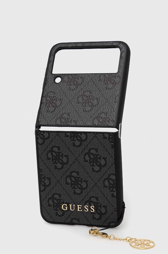 Puzdro na mobil Guess F721 Z Flip 4 nášivka sivá GUHCZF4GF4GGR