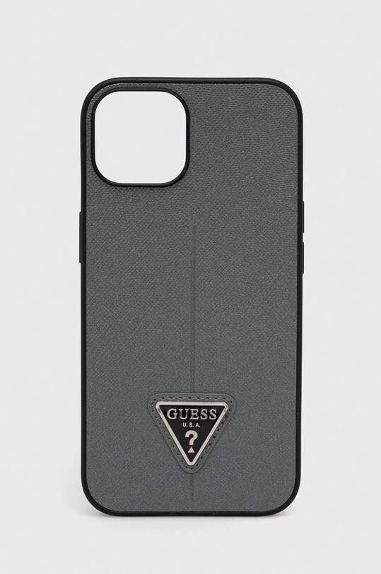 Кейс за телефон Guess iPhone 14 6,1'' за телефон сребърен GUHCP14SPSATLG