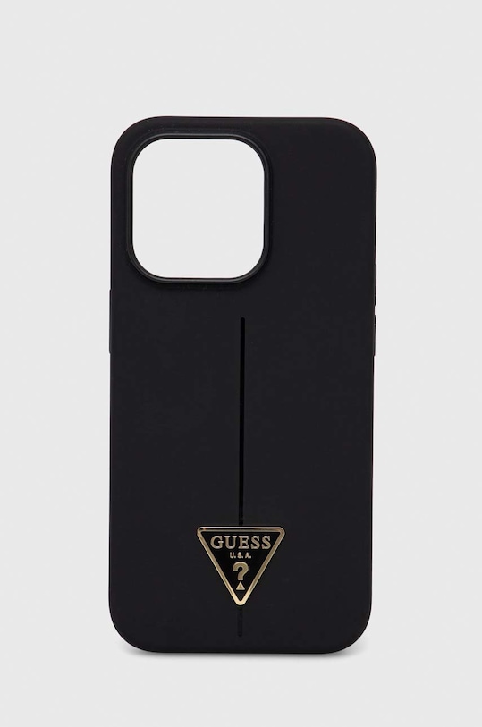 Guess Husă pentru telefon iPhone 14 Pro 6,1'' pentru telefon negru GUHCP14LSLTGK