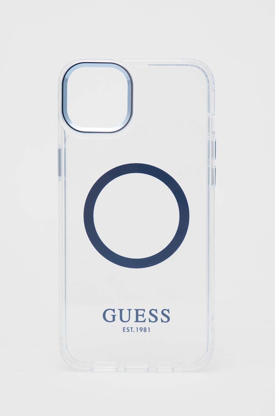 Guess etui na telefon iPhone 14 Plus 6,7'' na telefon niebieski GUHMP14MHTRMB