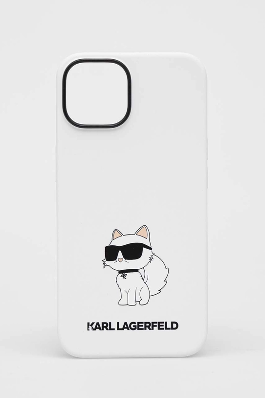 Karl Lagerfeld etui na telefon iPhone 14 6,1'' na telefon biały KLHCP14SSNCHBCH