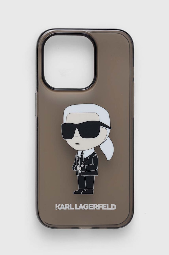 Karl Lagerfeld etui na telefon iPhone 14 Pro 6,1'' na telefon czarny KLHCP14LHNIKTCK