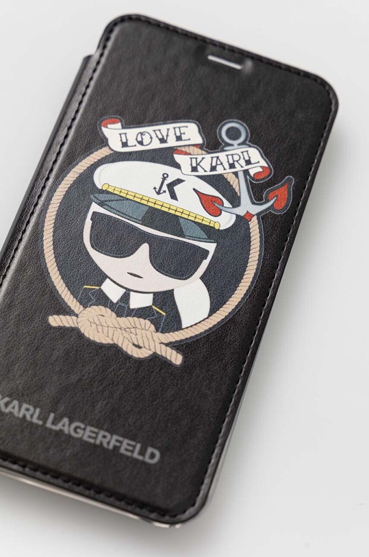Θήκη κινητού Karl Lagerfeld iPhone X/Xs KLFLBKPXKSB μαύρο AA00