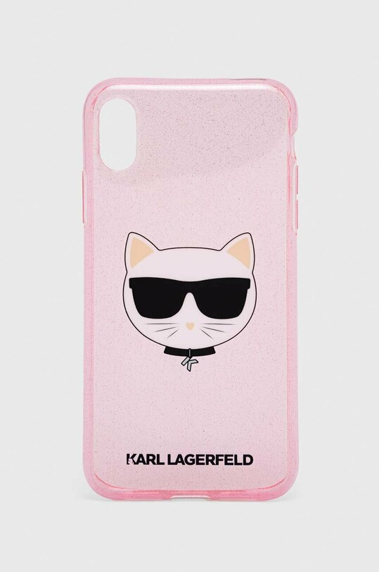 Obal na telefon Karl Lagerfeld iPhone XR 6,1'' na mobil růžová KLHCI61CHTUGLP