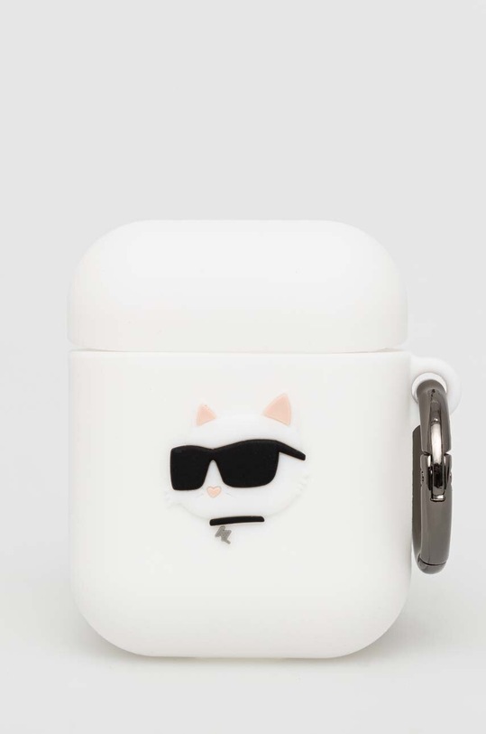 Puzdro na airpod Karl Lagerfeld AirPods 1/2 cover biela KLA2RUNCHH