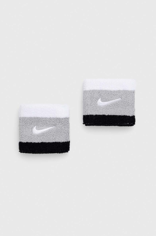 Nike opaski na nadgarstek 2-pack szary N.000.1565.016
