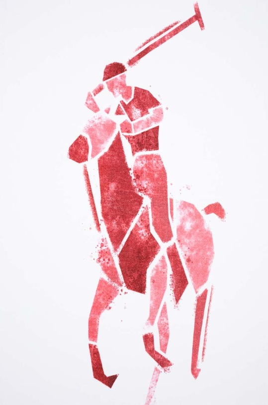 Akcesoria Ralph Lauren ręcznik bawełniany ABSTRACT czerwony