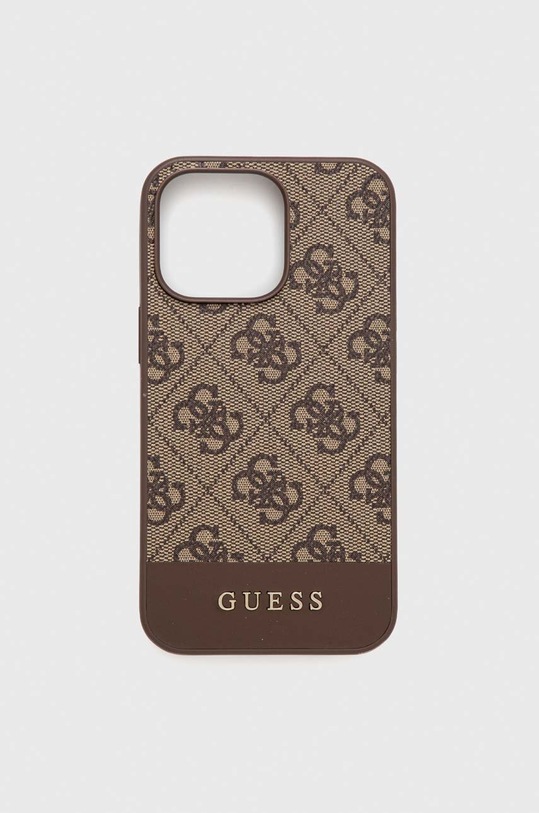 Guess etui na telefon iPhone 13 Pro na telefon brązowy GUHCP13LG4GLBR