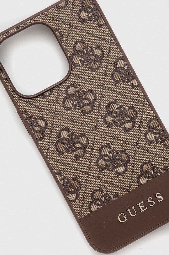 Guess etui na telefon iPhone 13 Pro GUHCP13LG4GLBR brązowy AA00