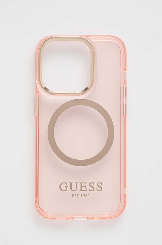 Чехол на телефон Guess iPhone 14 Pro 6,1" для телефона розовый GUHMP14LHTCMP