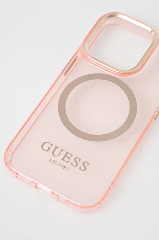 Чехол на телефон Guess iPhone 14 Pro 6,1" GUHMP14LHTCMP розовый AA00