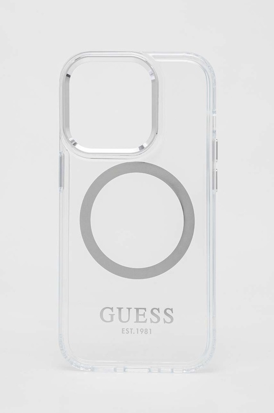 Θήκη κινητού Guess iPhone 14 Pro 6,1" για τηλέφωνο ασημί GUHMP14LHTRMS