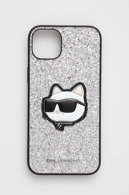Etui za telefon Karl Lagerfeld iPhone 14 Plus 6,7" Našitek srebrna KLHCP14MG2CPS