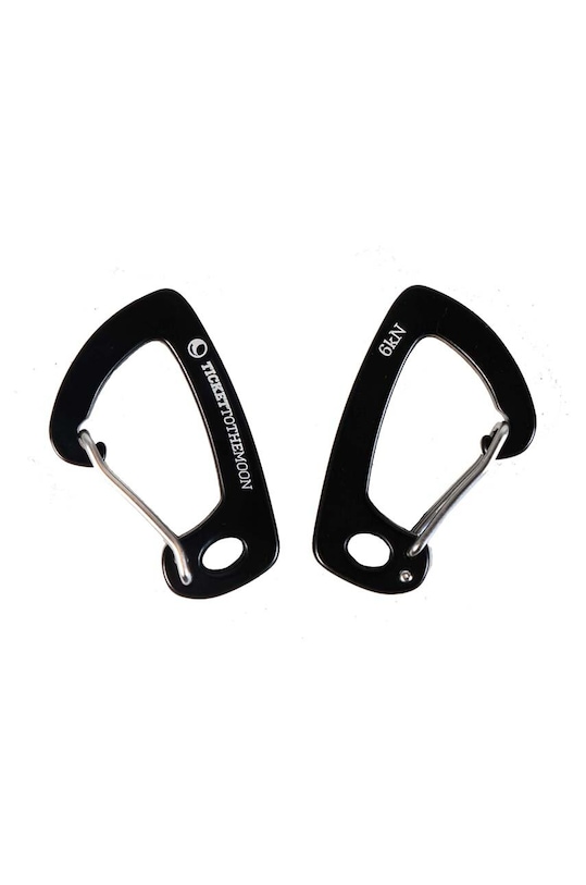 Montážní karabiny houpací sítě Ticket to The Moon 6kN 2-pack černá TMBINER06