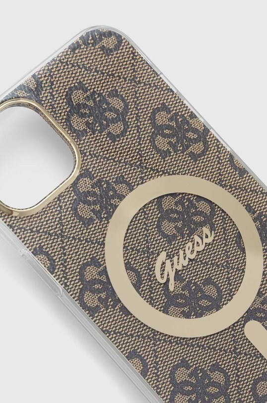 Guess etui na telefon iPhone 14 Plus 6.7" GUHMP14MH4STW beżowy AA00