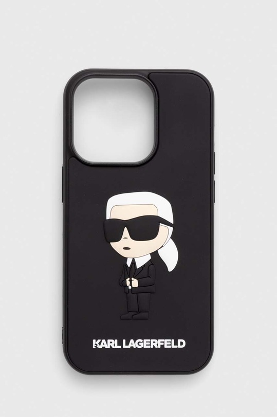 Θήκη κινητού Karl Lagerfeld iPhone 14 Pro 6.1" για τηλέφωνο μαύρο KLHCP14L3DRKINK