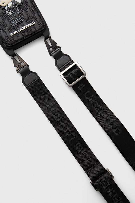 Akcesoria Karl Lagerfeld etui na telefon iPhone 14 Pro 6.1" KLHCP14LCSAKHPKK czarny